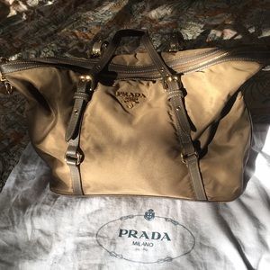 COPY - Prada Army Green Tessuto Saffiano Tote Bag